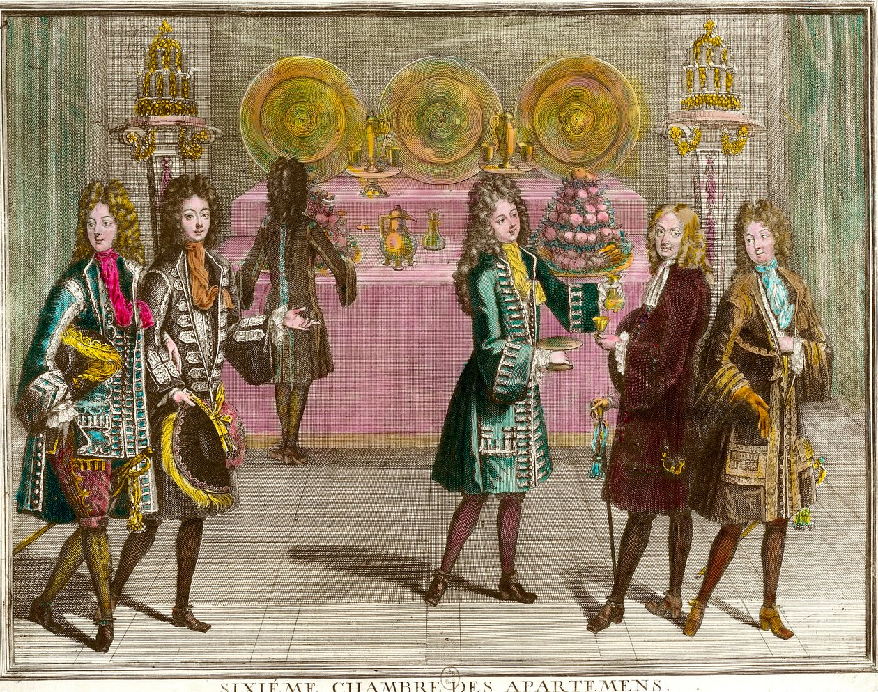 Büfe, Louis XIV (1638-1715) ailesinin dairelerinin altıncı yatak odasında, Versay