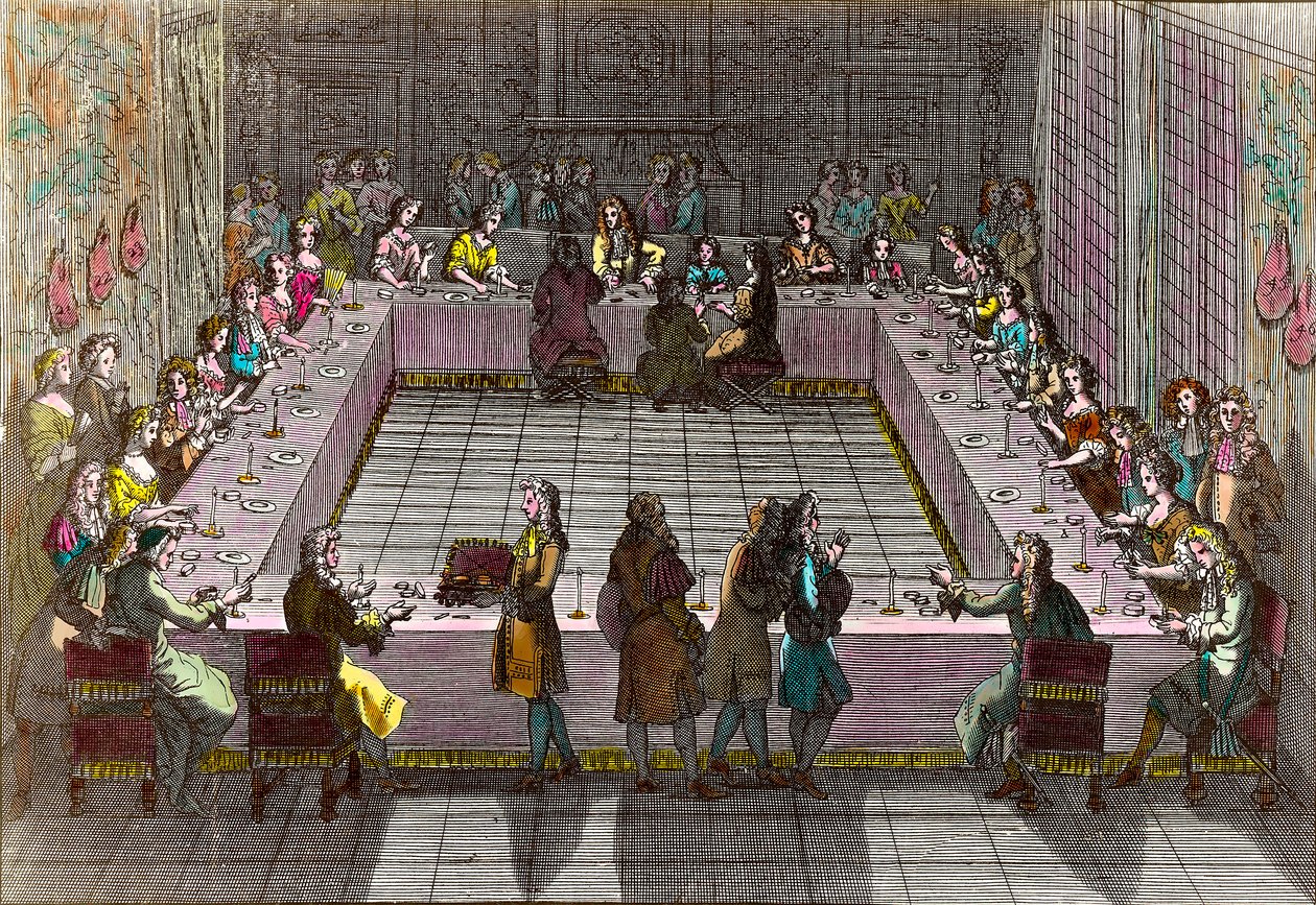 18. yüzyılda Kraliyet Piyango. Trouvain Antoine'ın gravürü (1656-1708) by Antoine Trouvain