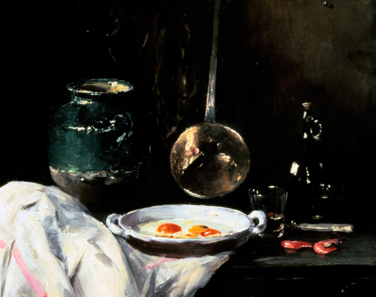 Yumurtalı Natürmort, 20. Yüzyıl by Antoine Vollon