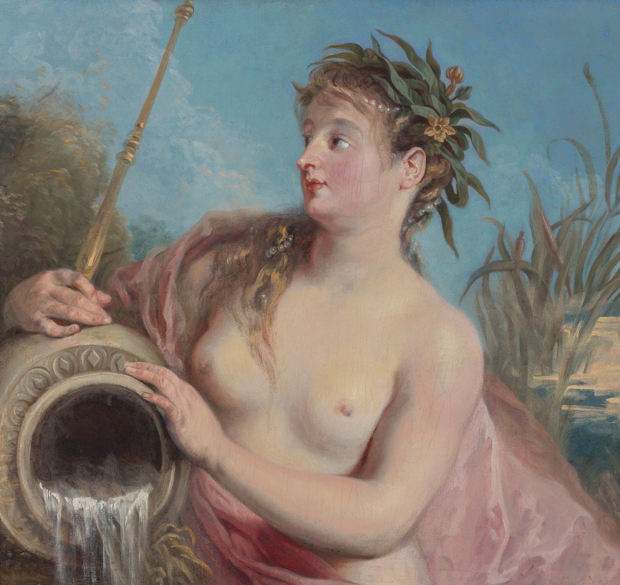 çeşme perisi by Jean Antoine Watteau