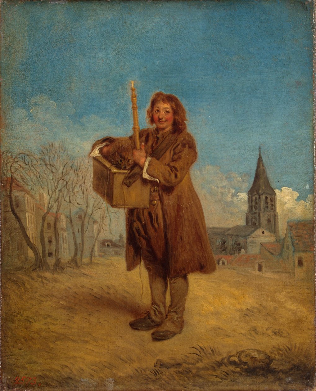 Dağ sıçanı ile Savoyard, "Köstebek" olarak da bilinir by Jean Antoine Watteau
