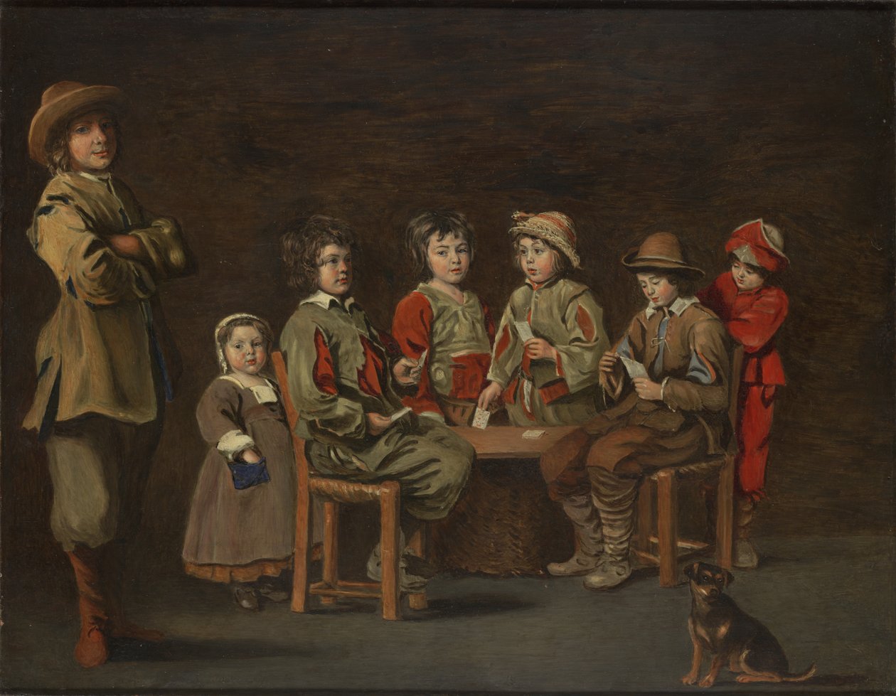 Genç Kart Oyuncuları, 1643 by Antoine and Louis Le Nain