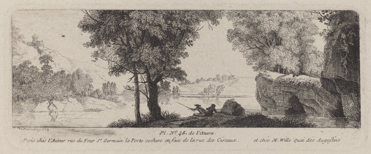 Bir Fenerle Nehir Manzarası by Antoine de Marcenay de Ghuy