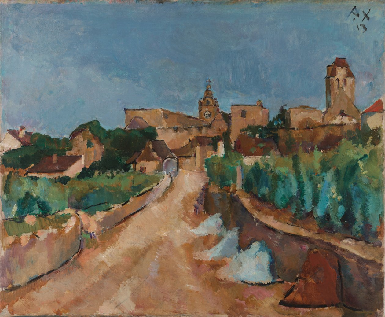 German: nDeutsch: Strae nach DurnsteinnStreet towards Durnstein  by Anton Faistauer