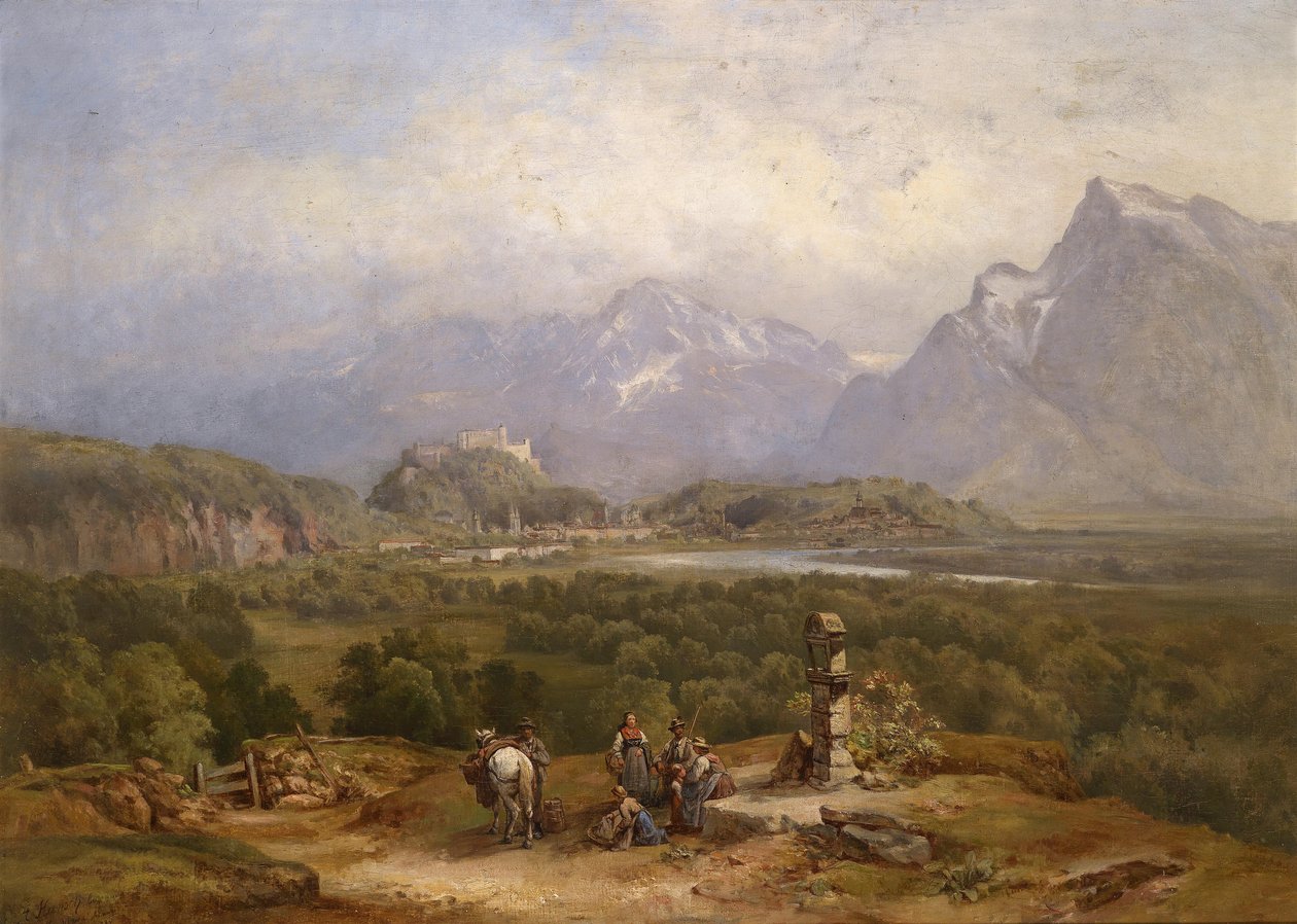 Weiter Blick auf Salzburg by Anton Hansch
