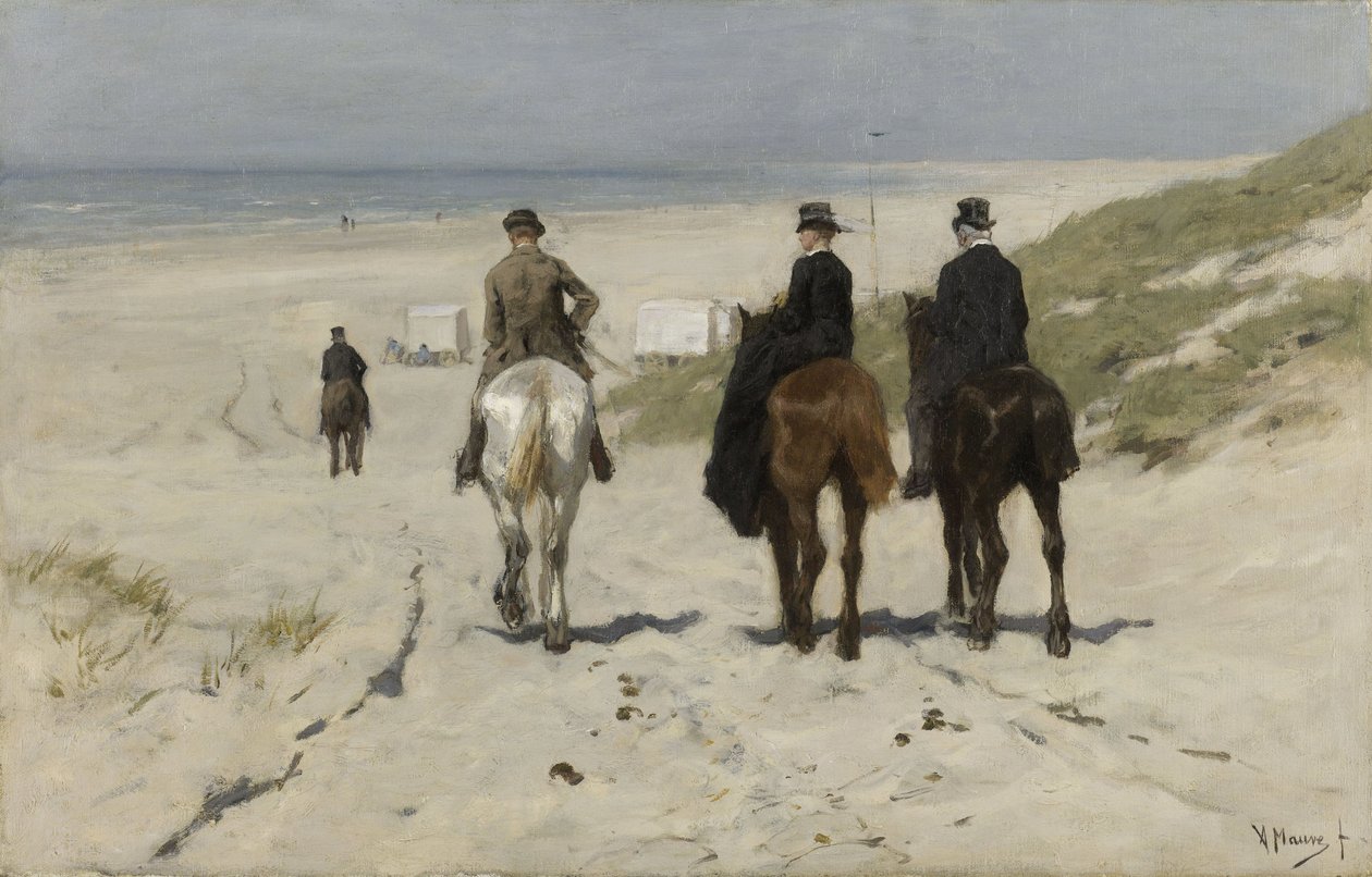 Sahilde Sabah Yolculuğu by Anton Mauve