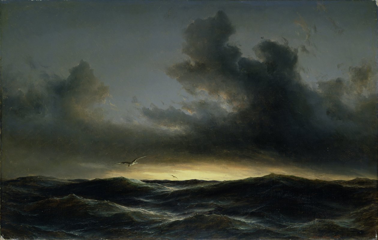 Denizde Yalnızlık, 1852 by Anton Melbye