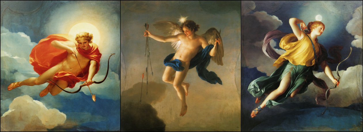 Yunan mitolojisinde günün üç bölümünün kişileştirilmesi by Anton Raphael Mengs