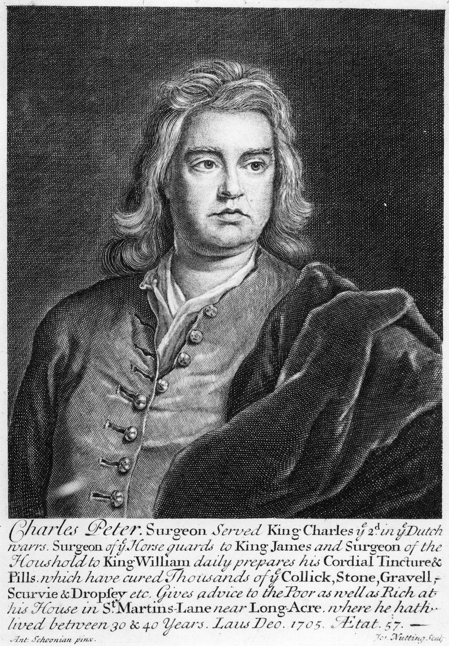 Charles Peter, Joseph Nutting tarafından kazınmış, 1705 by Anton Schoonjans