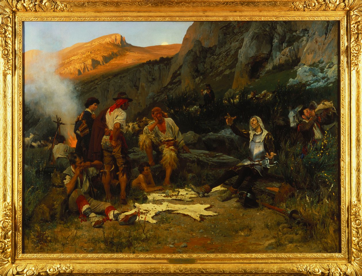 Don Kişot ve Keçi Çobanları, 1870 by Anton Alexander von Werner