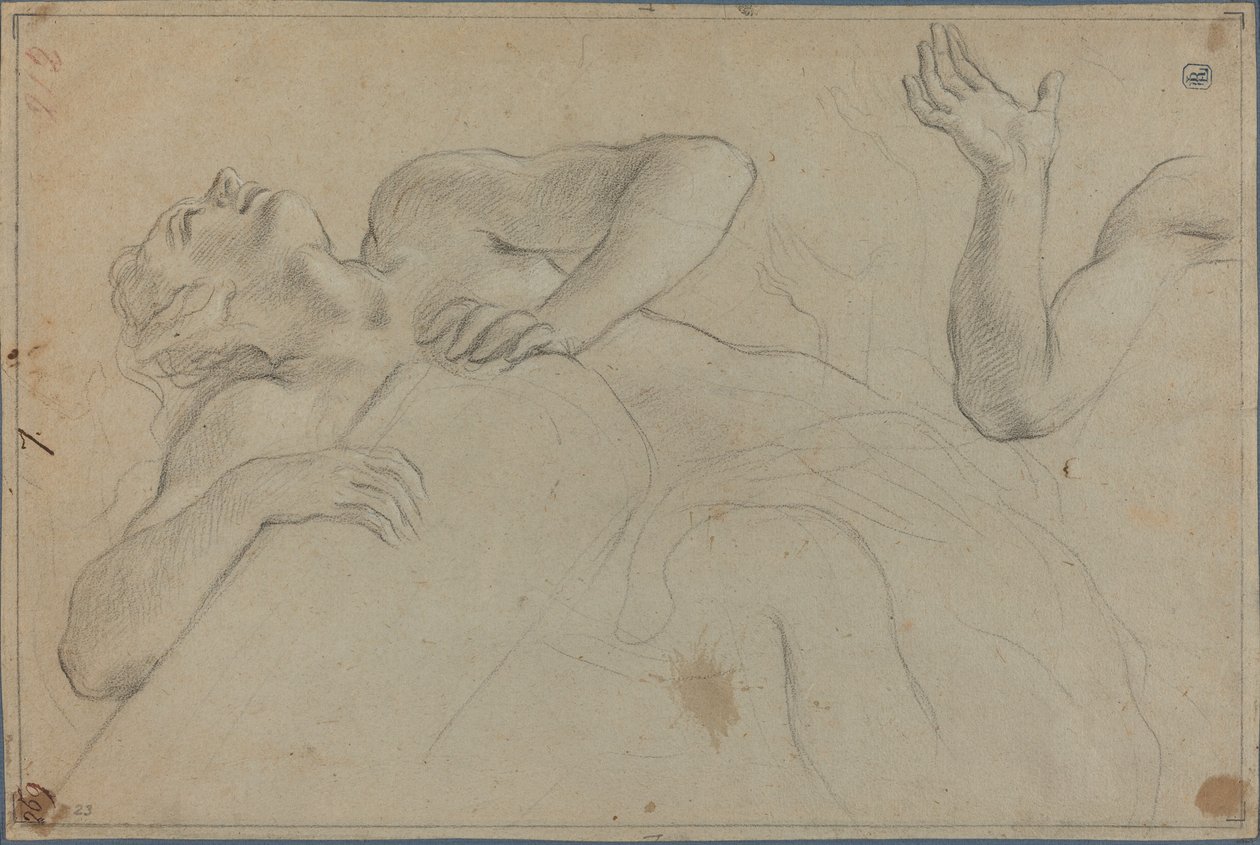 Bir Sütuna Yaslanmış Satyr by Anton Domenico Gabbiani