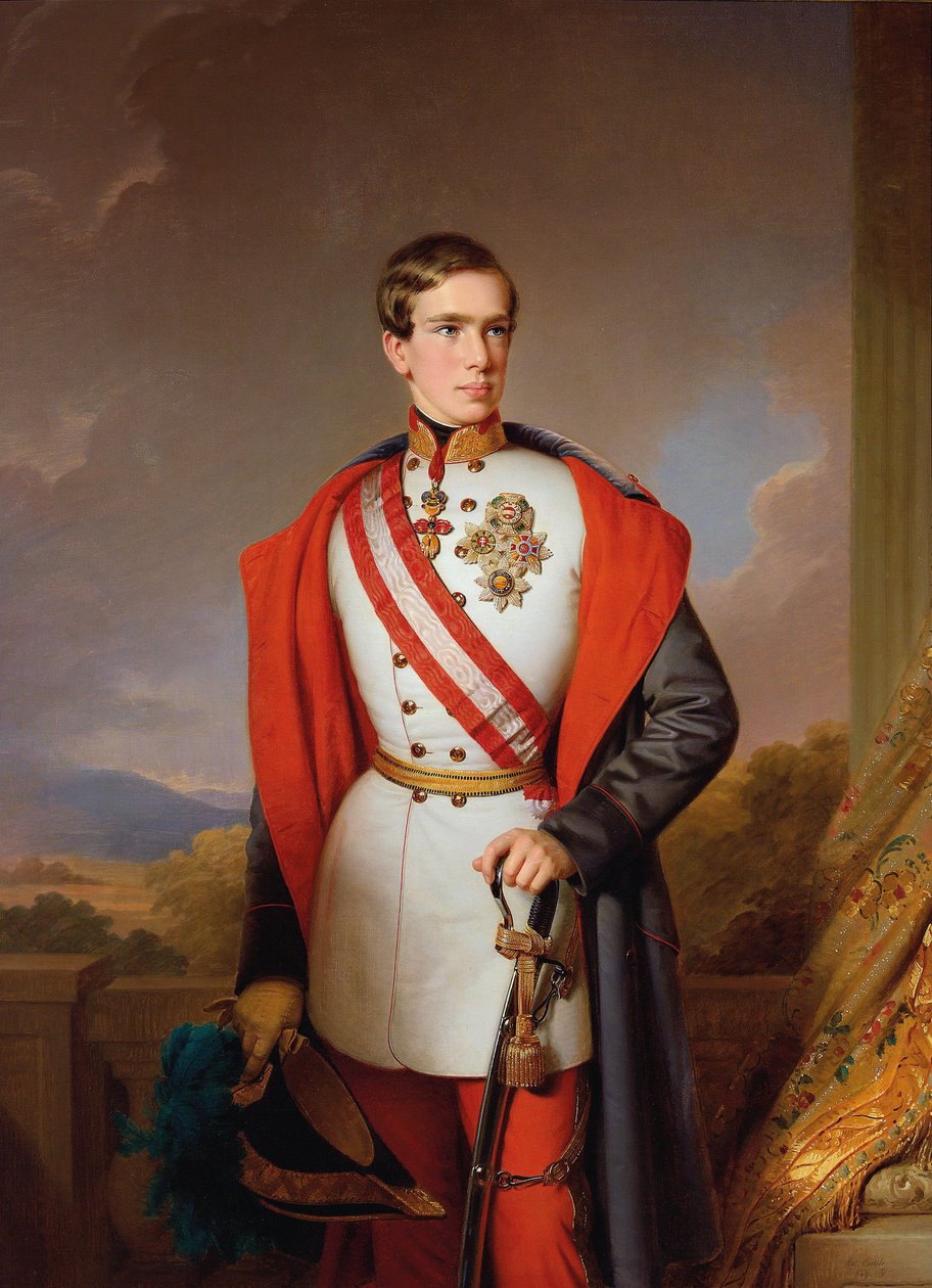 Avusturya İmparatoru I. Franz Joseph'in portresi, 1849. by Anton Einsle