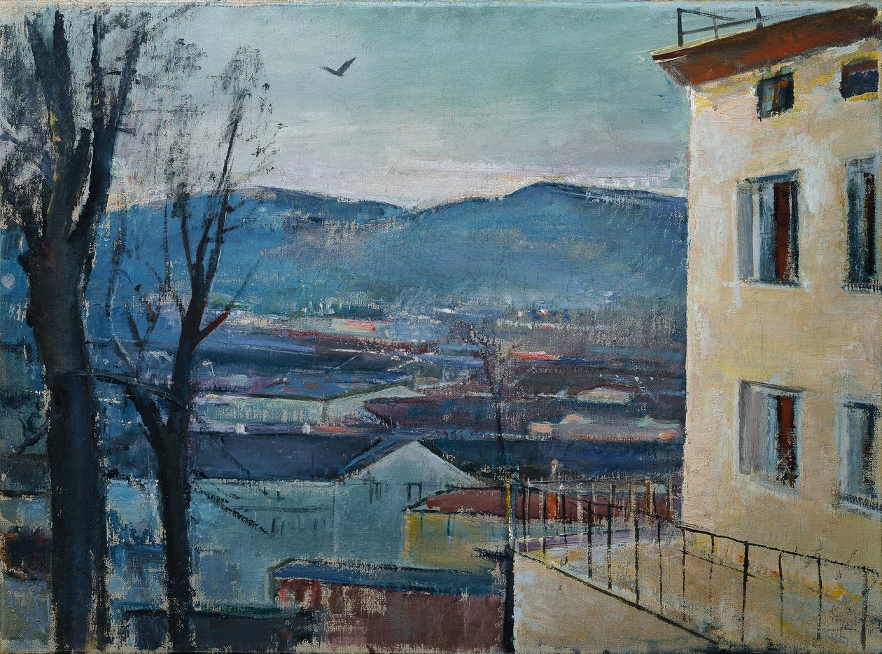 Salzburg akşam manzarası by Anton Faistauer