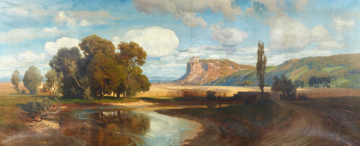 Burg Devin (Theben) an der Donau by Anton Hlavacek