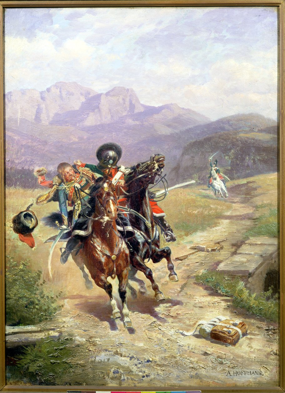 Solferino Savaşı Sırasında Bir Süvari Karşılaşması, 24 Haziran 1859 by Anton Hoffmann