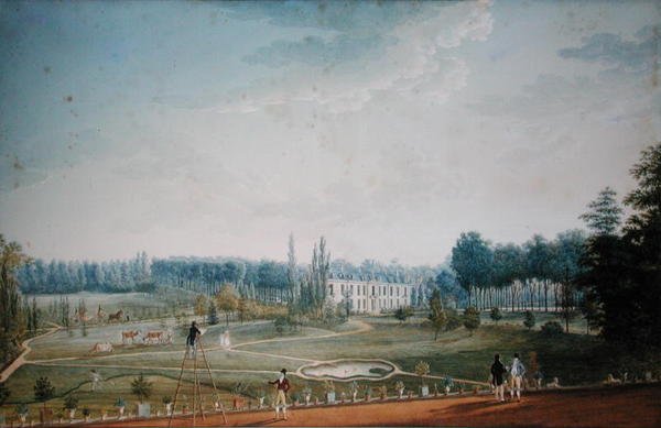 Chateau ve Ris-Orangis Parkı, c.1811 (kağıt üzerinde wc) by Anton Ignaz Melling