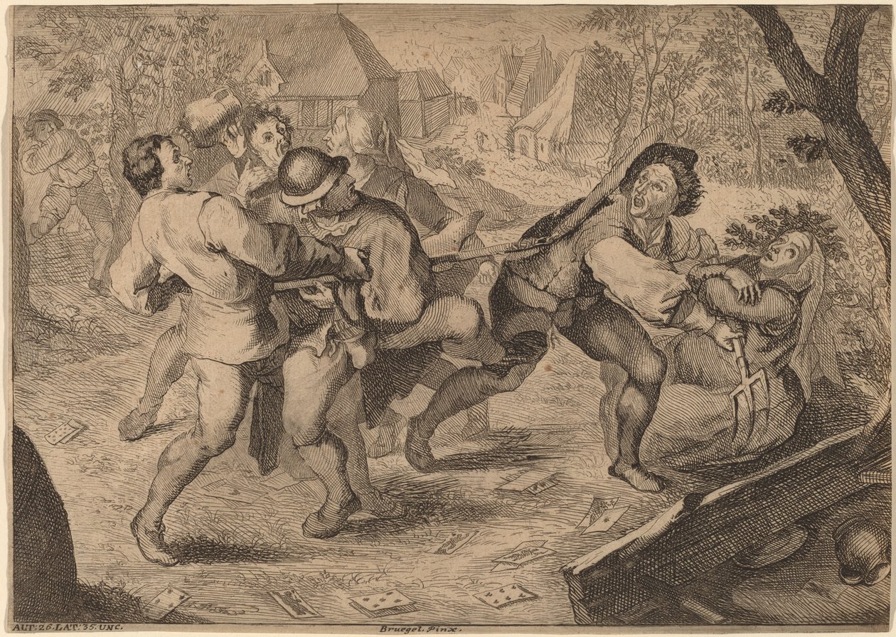 köylüler kavga by Anton Joseph Prenner after Pieter Bruegel the Elder
