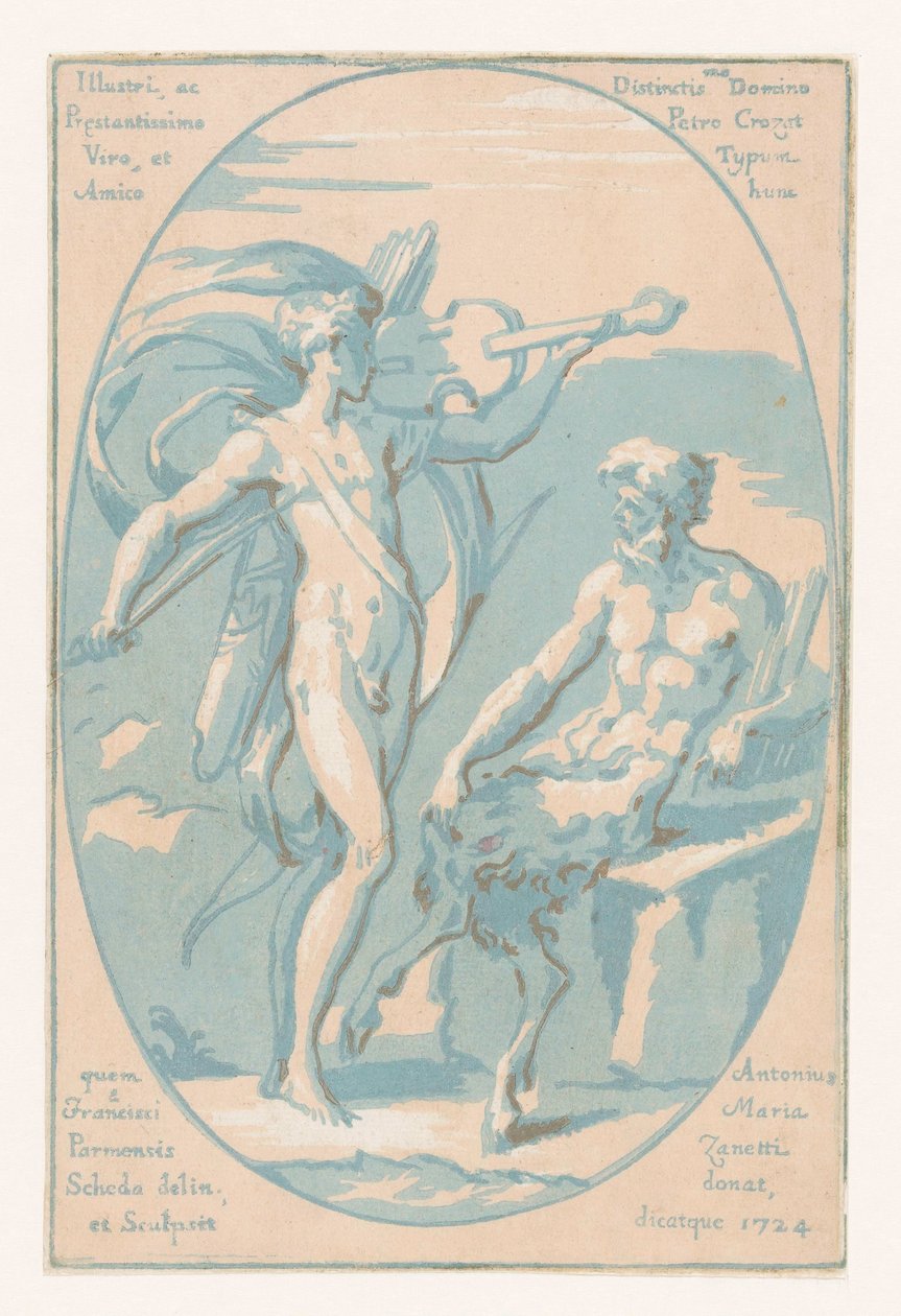 Apollo ve Marsyas arasındaki maç by Anton Maria I Zanetti