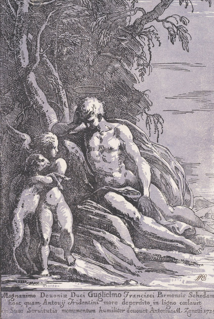 Çölde Aziz John, 1725. by Anton Maria Zanetti