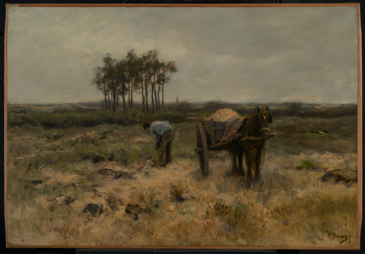 Kazma Kumu veya Kum Arabası, 1875 dolayları by Anton Mauve