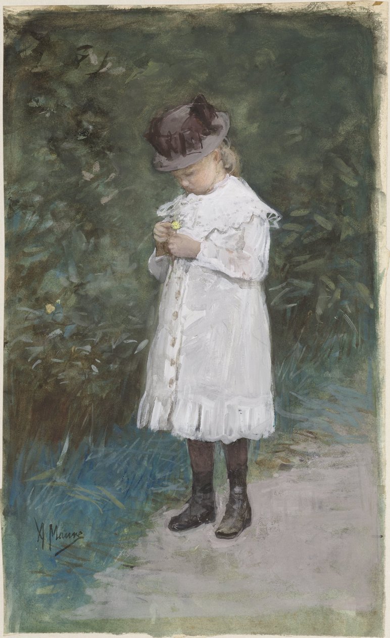 Elisabeth Mauve (d. 1875), Sanatçının Kızı by Anton Mauve