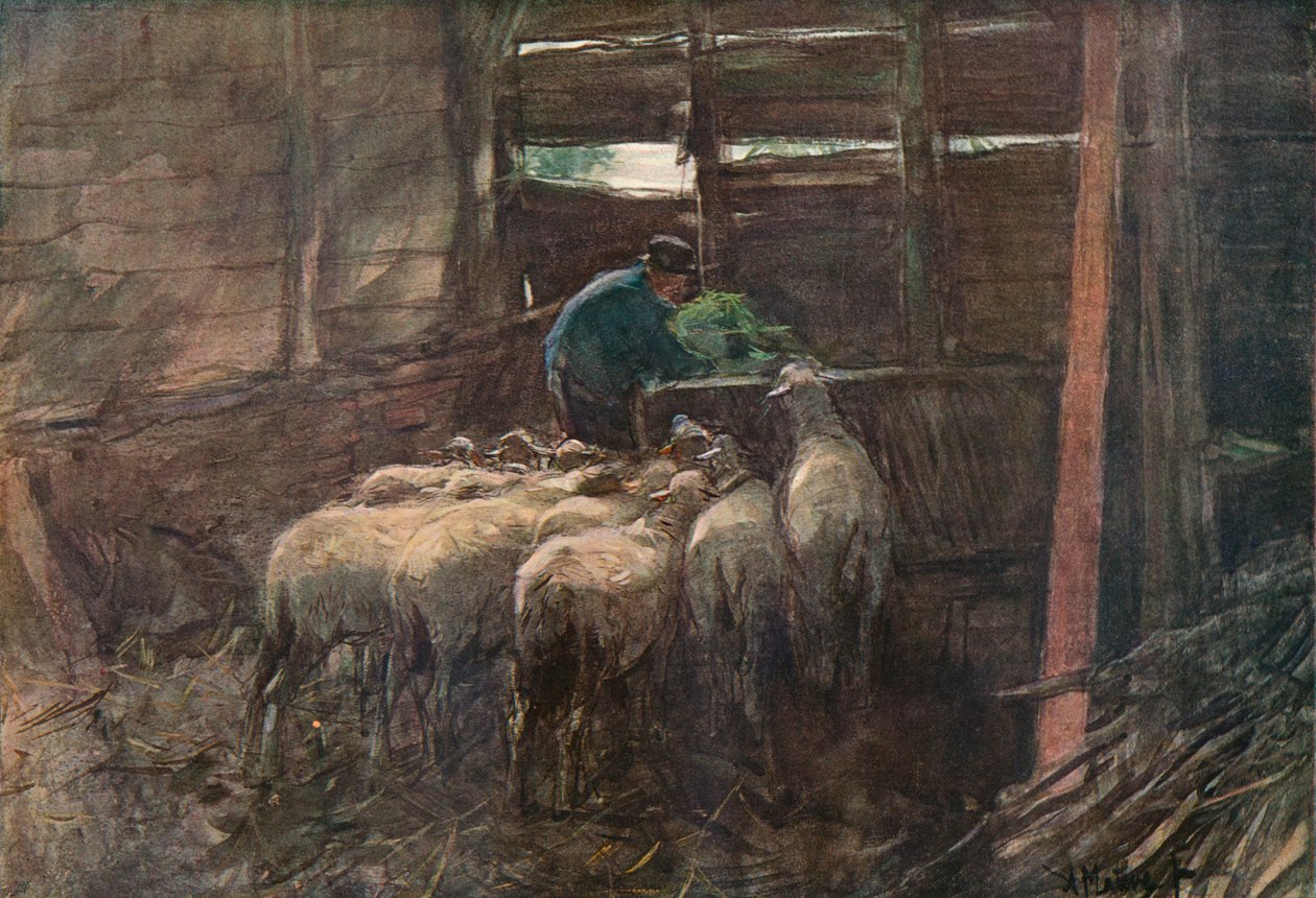 Bir Ahırın İçi, 19. yüzyıl by Anton Mauve