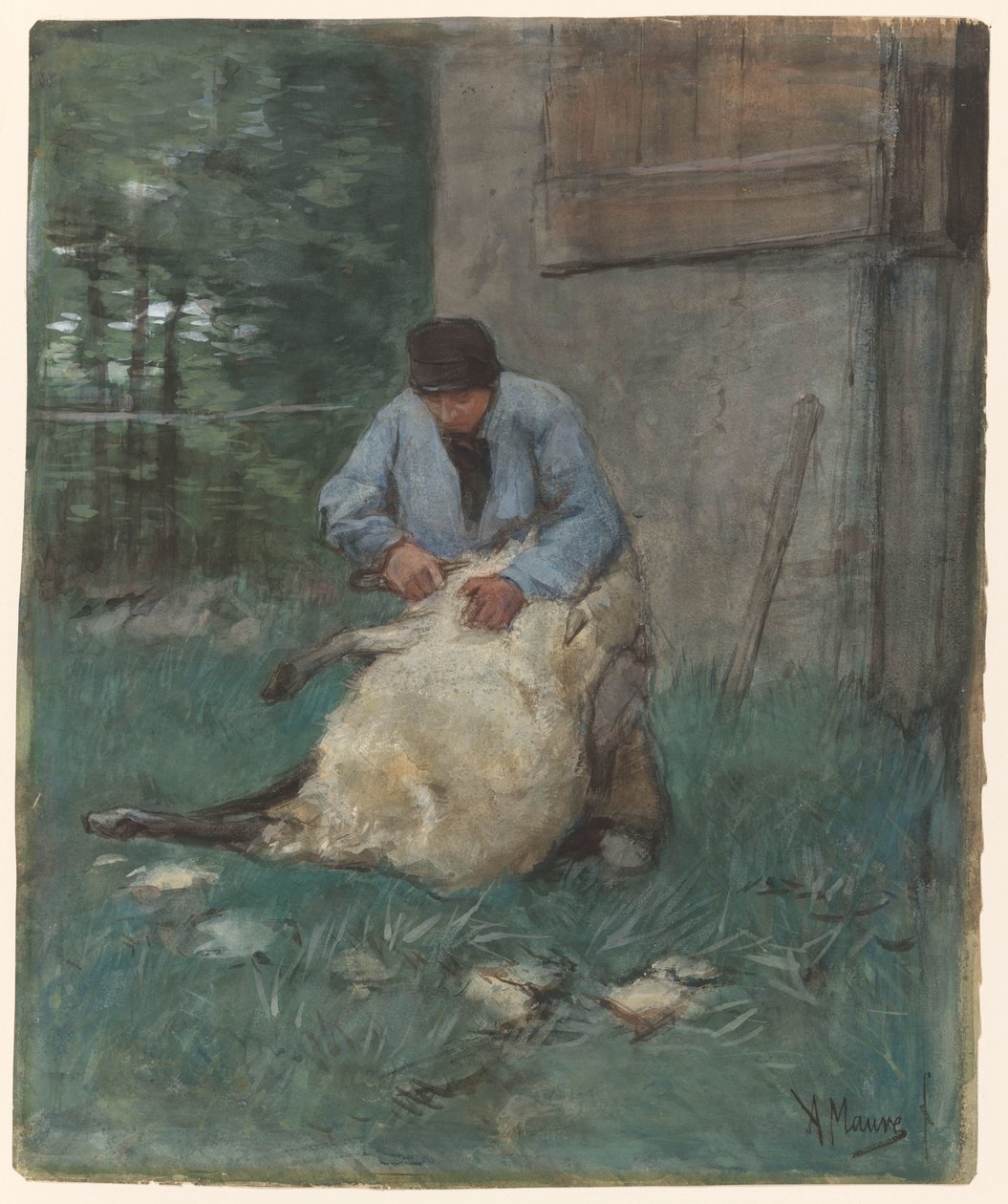 koyun kırpıcısı by Anton Mauve
