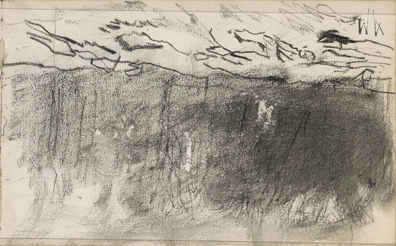 Bir ormanın kenarında alan by Anton Mauve