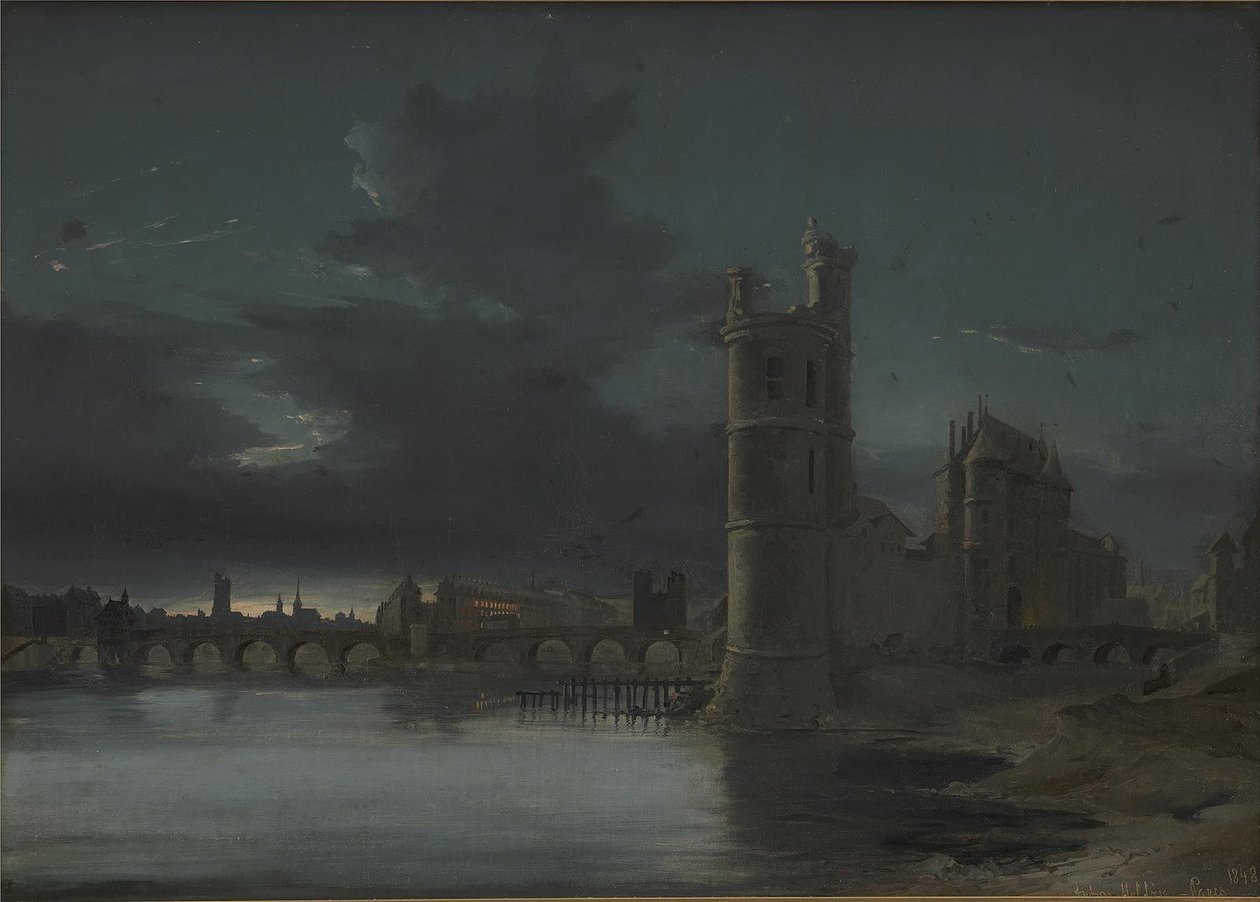 Tur St. Jacques ve Notre Dame, Paris. Akşam by Anton Melbye