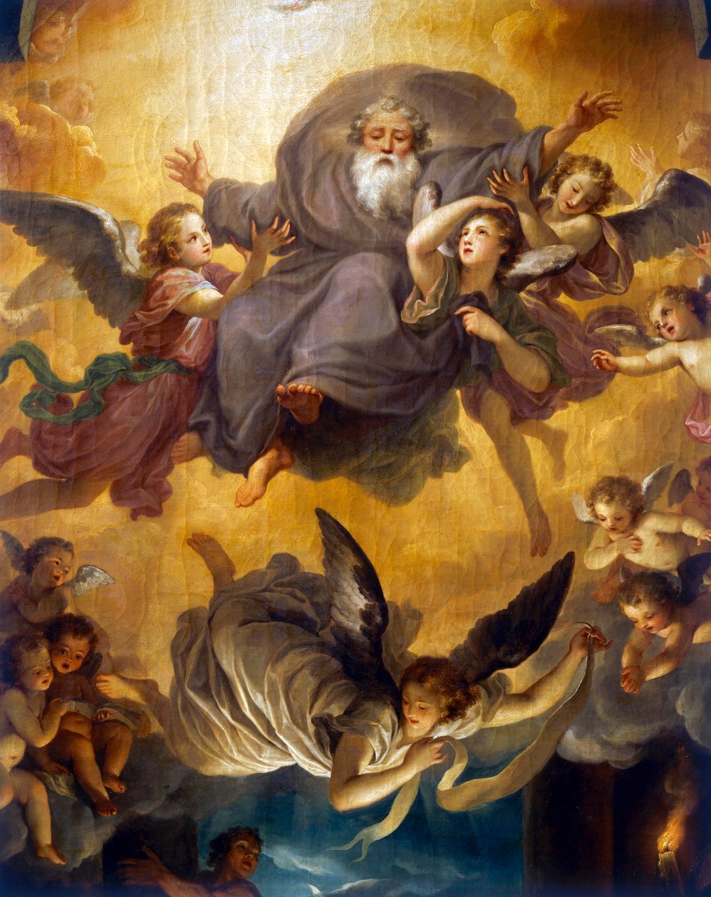 Meleklerin Zaferinde Baba Tanrı ile Çobanların Tapınması, Anton Raphael Mengs, tuval üzerine yağlı boya by Anton Raphael Mengs