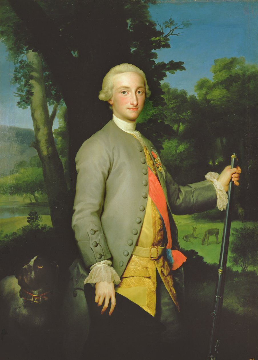 Charles de Bourbon (1748-1819) Asturias Prensi (tuval üzerine yağlı boya) by Anton Raphael Mengs