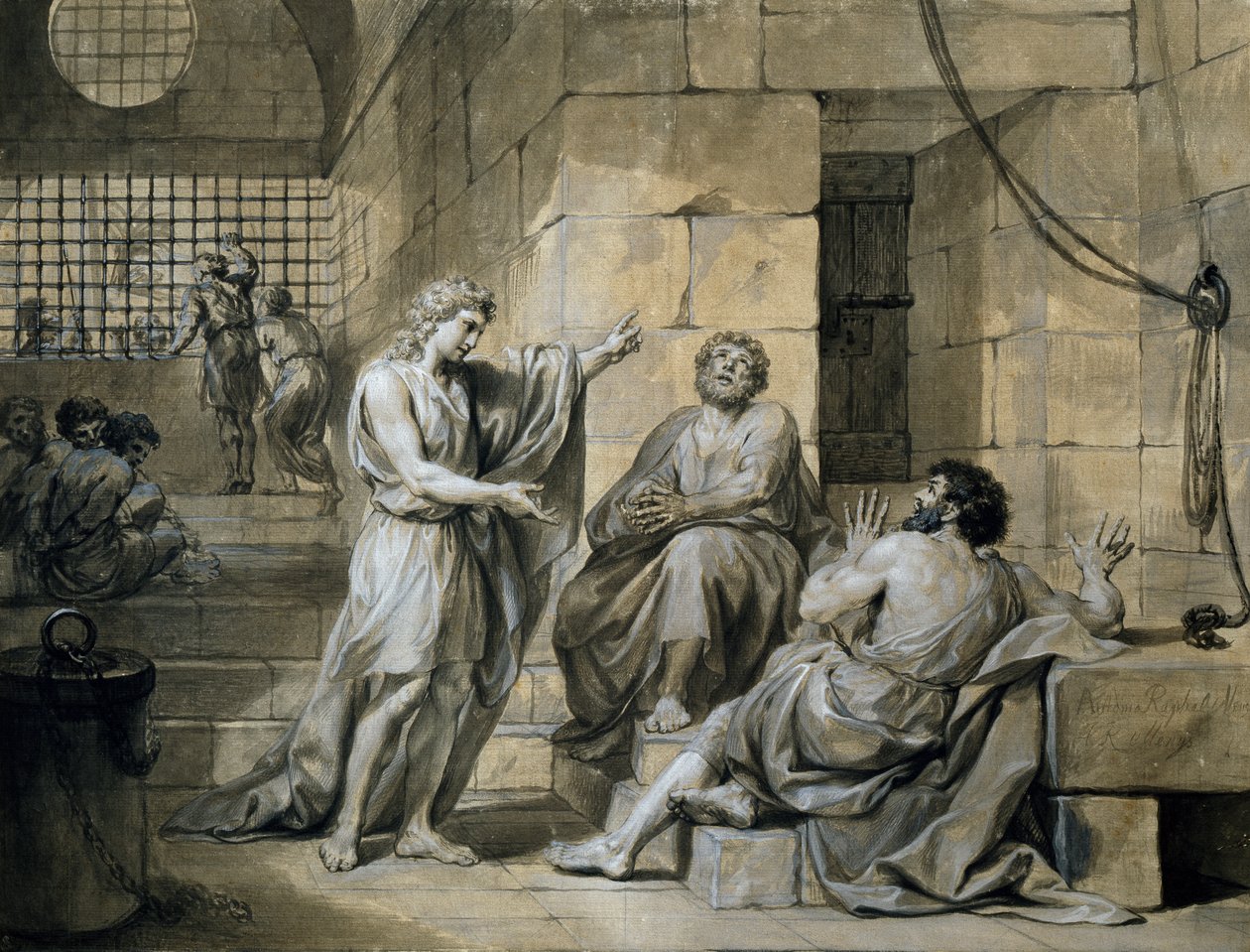 Hapishanede Mısırlı Yusuf, Anton Raphael Mengs, karışık medya by Anton Raphael Mengs