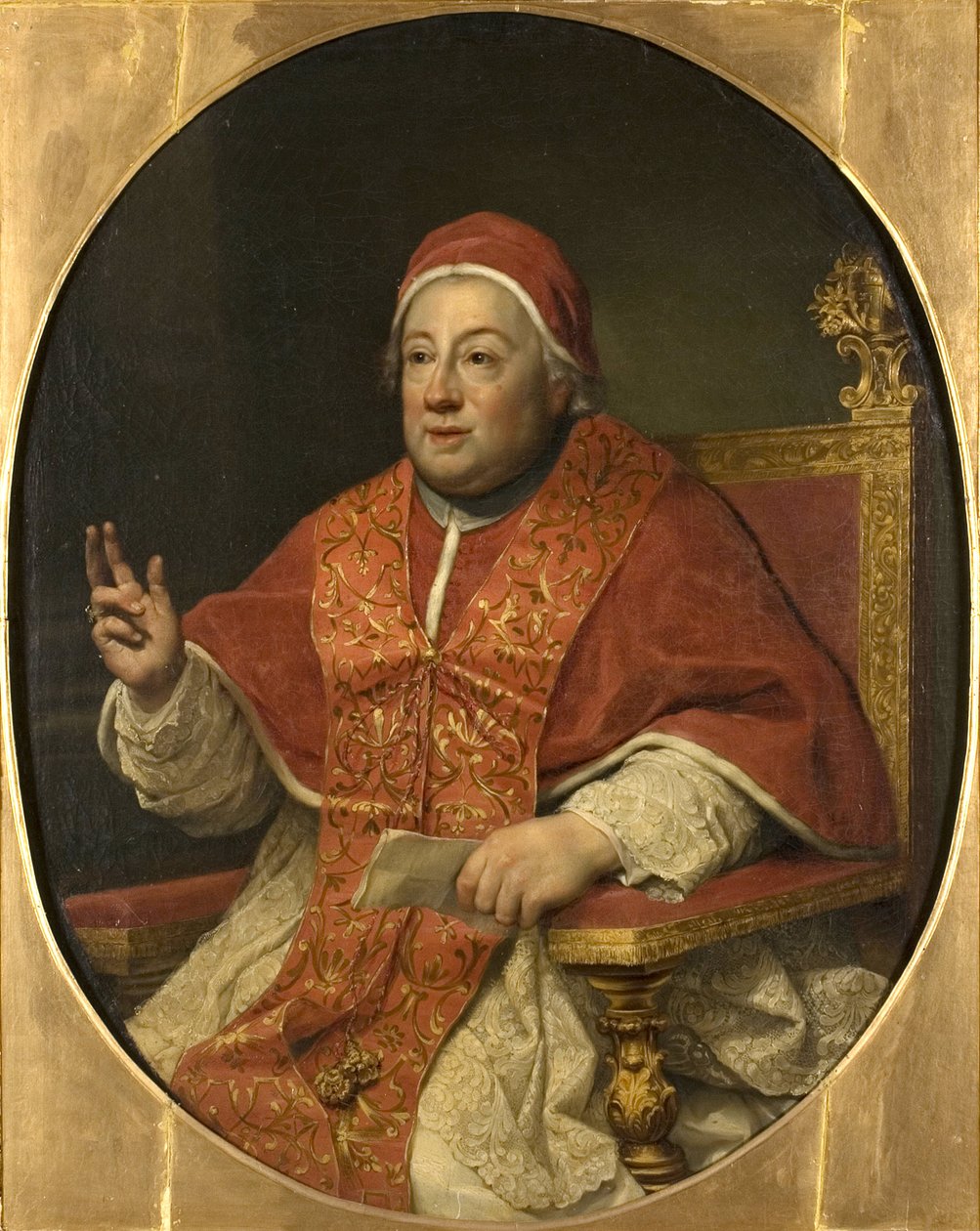 Le pape Clement XIII - Mengs, Anton Raphael (1728-1779) tarafından Papa Clement XIII (1693-1769) portresi. Tuval üzerine yağlıboya. Ebat : 114x95 cm. Ulusal Müze Stockholm by Anton Raphael Mengs