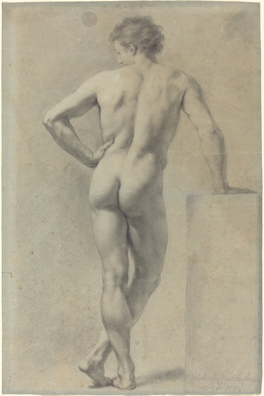 erkek çıplak çalışma by Anton Raphael Mengs