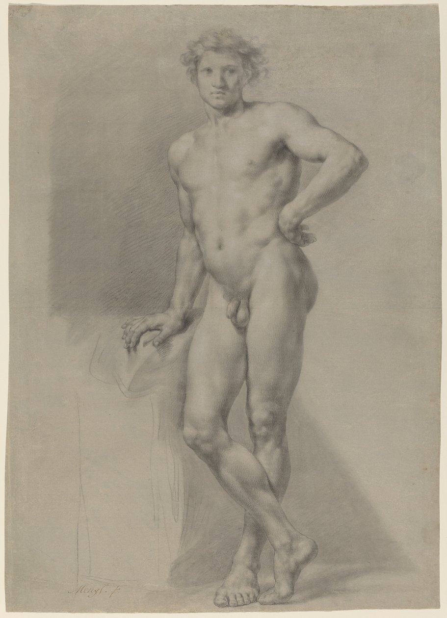 erkek çıplak çalışma by Anton Raphael Mengs