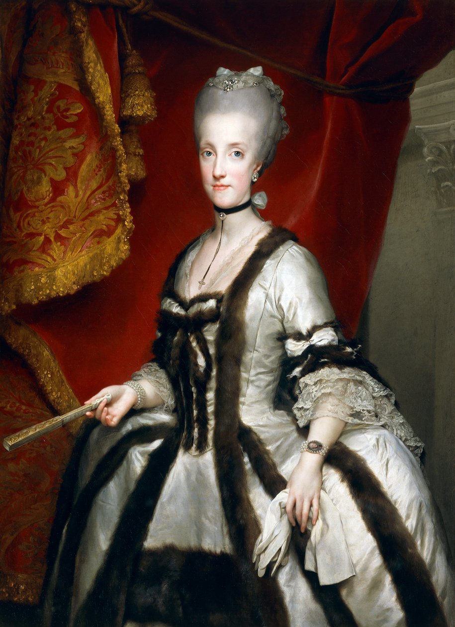 Avusturya Maria Carolina, Napoli Kraliçesi'nin Portresi, Anton Raphael Mengs by Anton Raphael Mengs