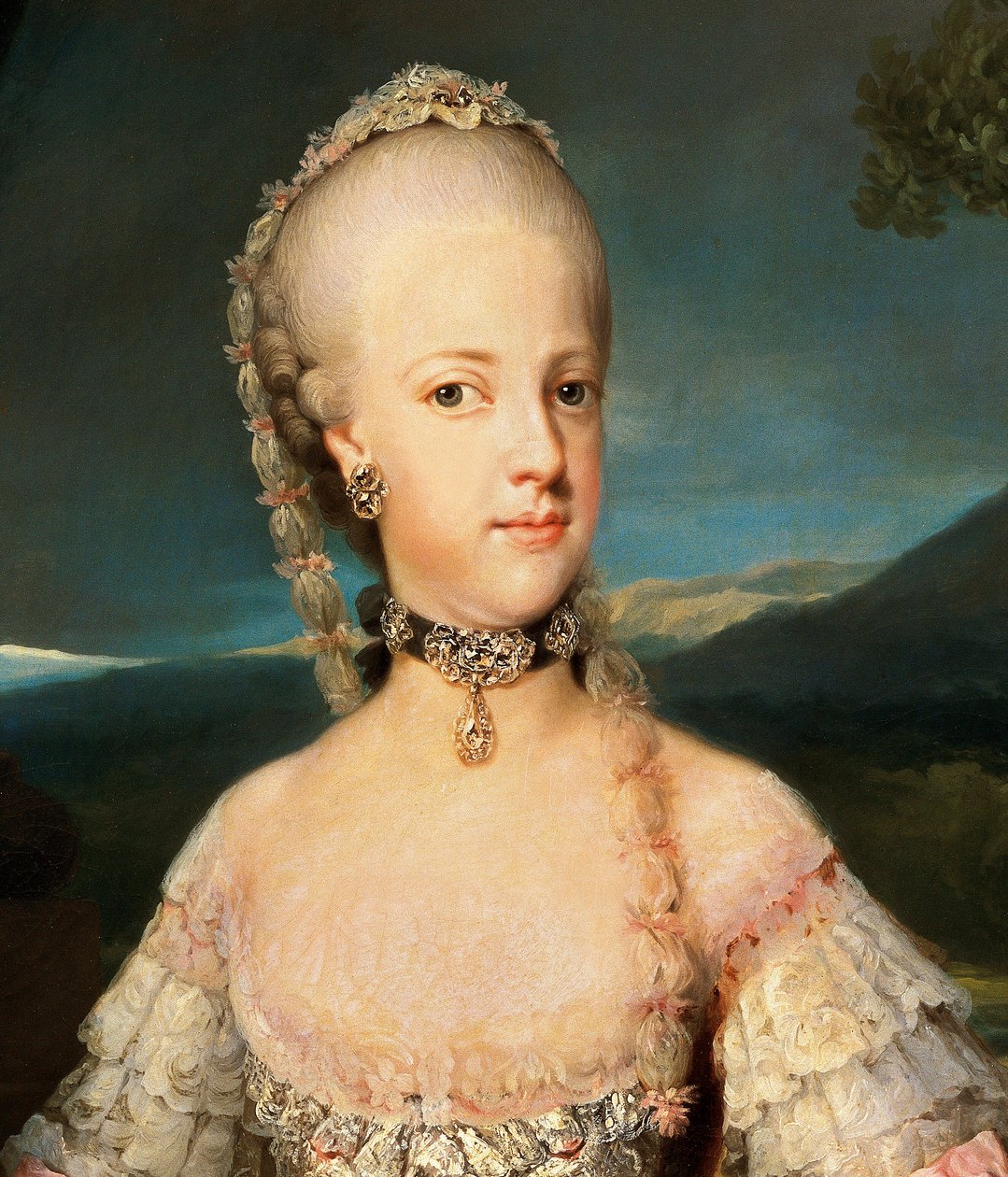 Avusturya Mary Carolina portresi (Mary Carolina, Maria Carolina by Anton Raphael Mengs