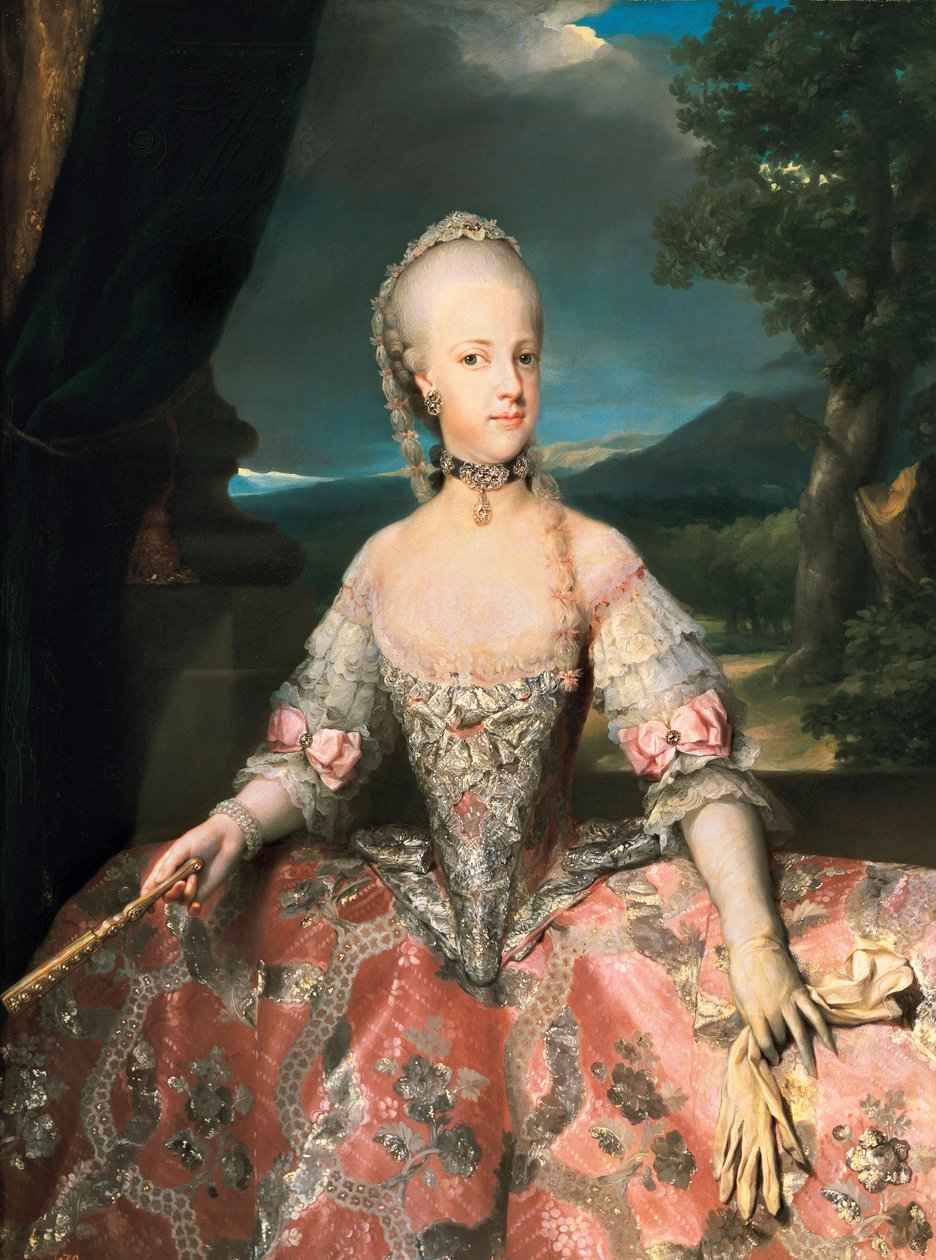 Avusturya Mary Carolina portresi (Mary Carolina, Maria Carolina by Anton Raphael Mengs
