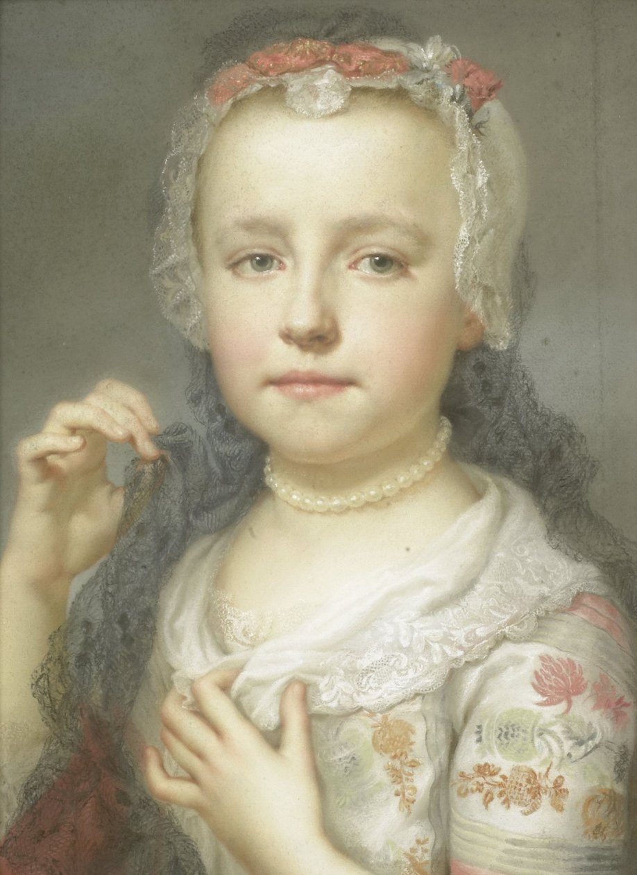 Genç Bir Kızın Portresi, muhtemelen Julie Carlotta Mengs, Sanatçının Kızkardeşi, 1742-44 by Anton Raphael Mengs