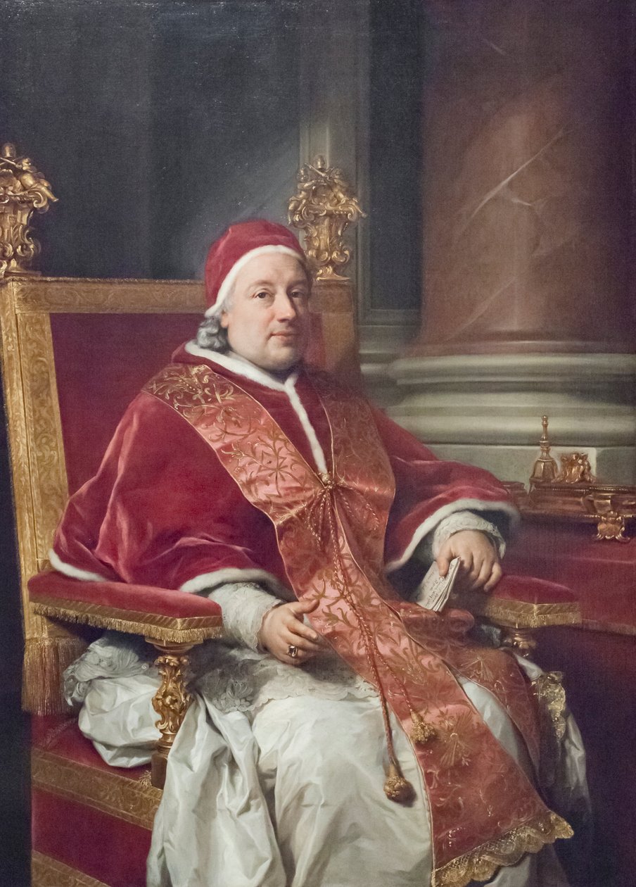 Papa Clemens XIII Rezzonico'nun portresi by Anton Raphael Mengs