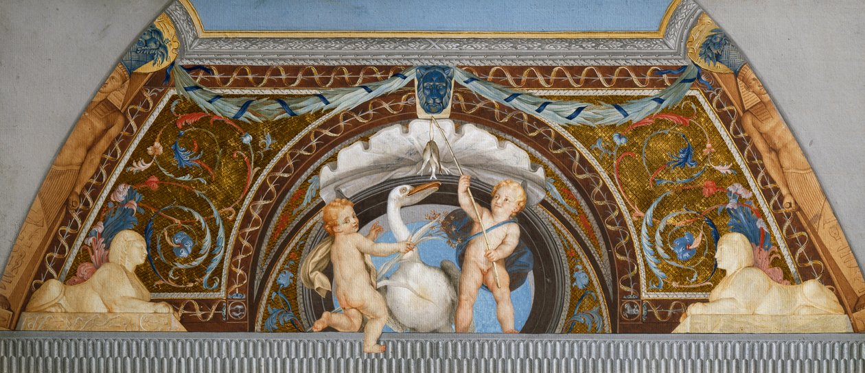 Pelikanlı Putti, Anton Raphael Mengs, detay, karışık medya by Anton Raphael Mengs