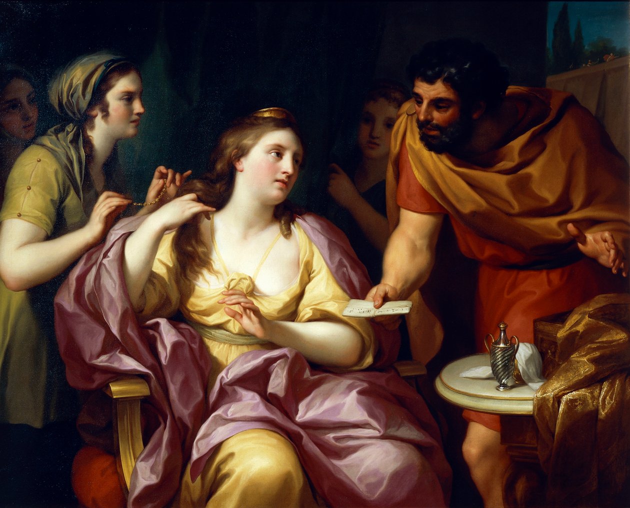 Semiramis, Anton Raphael Mengs tarafından Babil İsyanı Haberini Karşılıyor by Anton Raphael Mengs