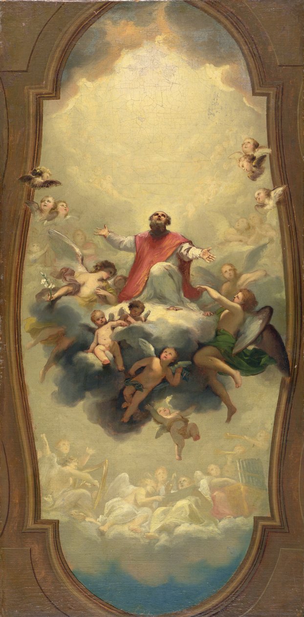Aziz Eusebius Cennete Taşındı, 1757 dolayları (tuval üzerine yağlıboya) by Anton Raphael Mengs