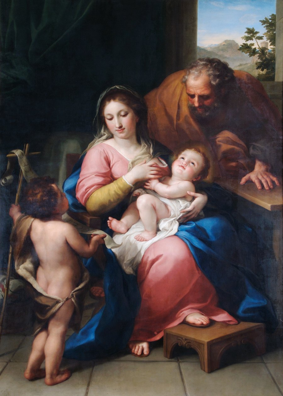 Bebek Aziz John ile Kutsal Aile by Anton Raphael Mengs