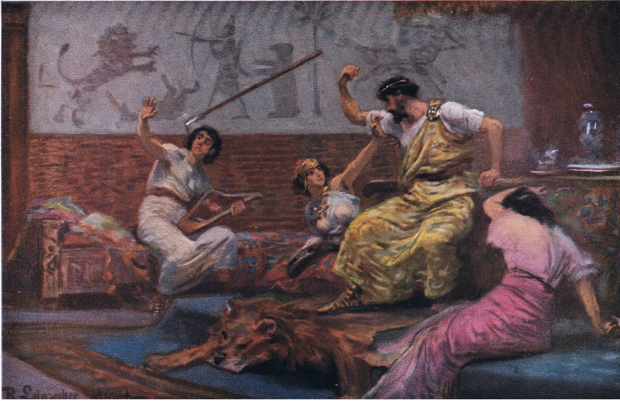 The John Winston Company tarafından yayınlanan Hulberts Story of the Bible, Saul ciritini David