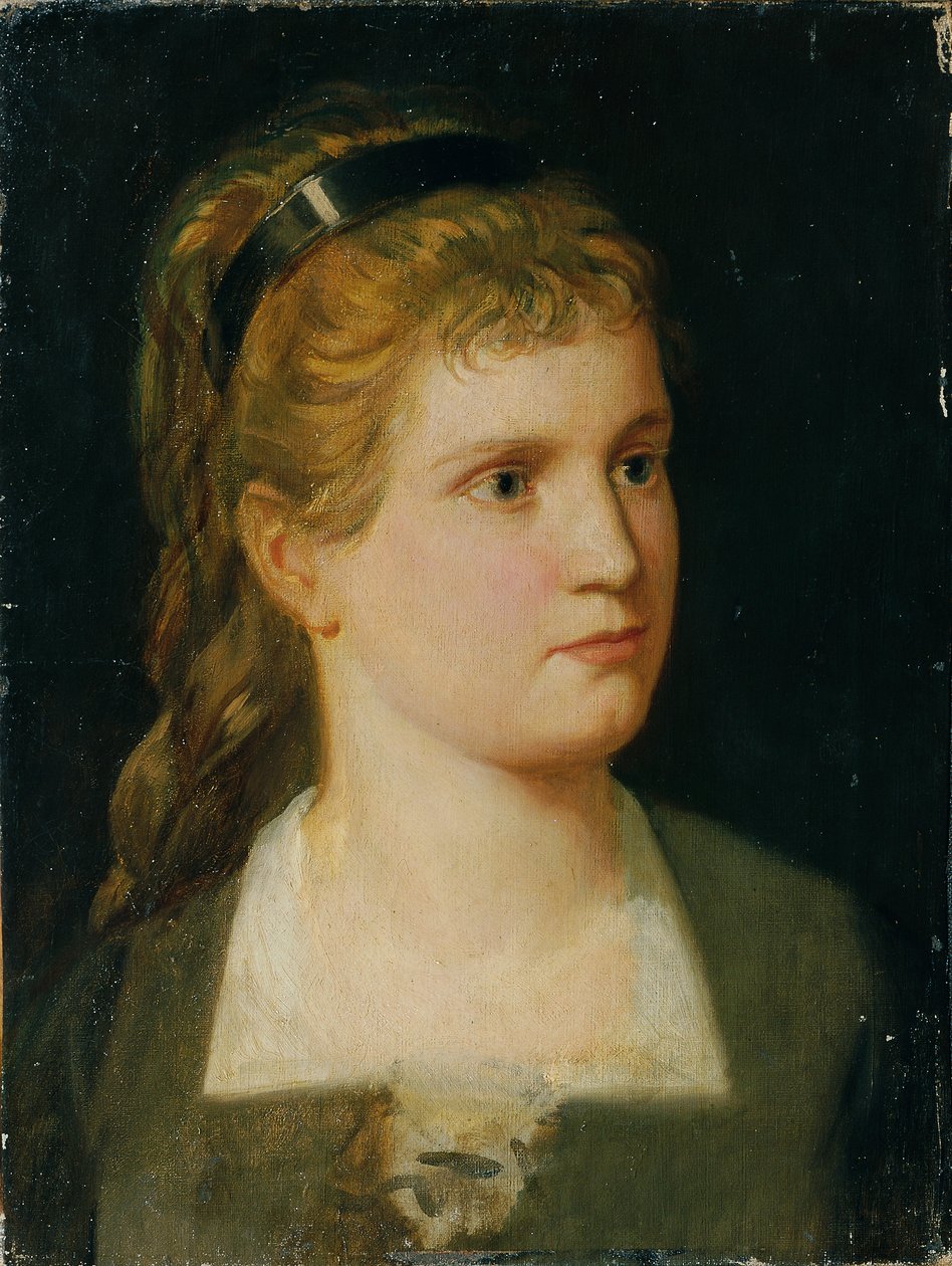 Yeğeninin büstü, Käthchen Winder by Anton Romako