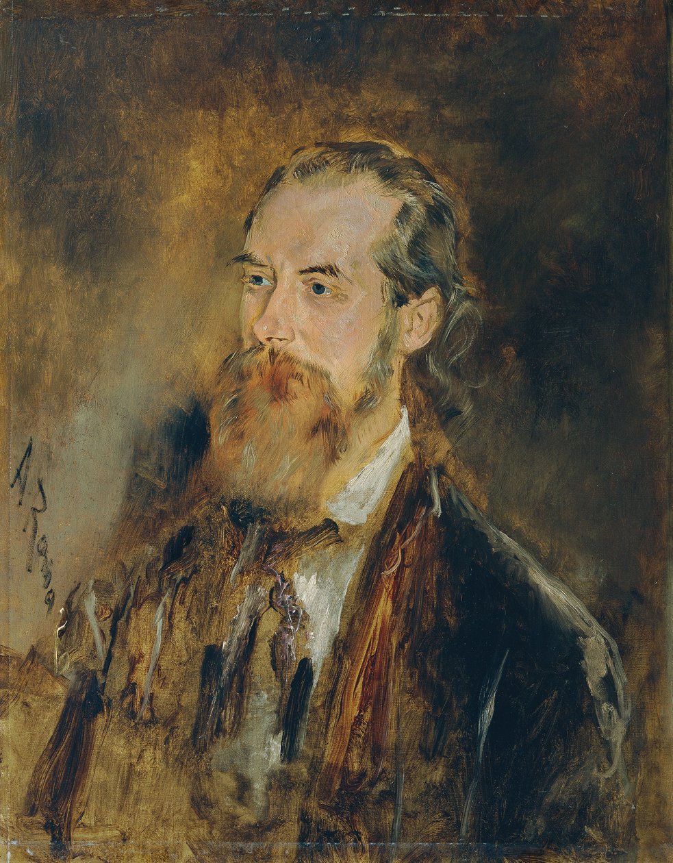 Hayvan ressamı Karl Reichert by Anton Romako