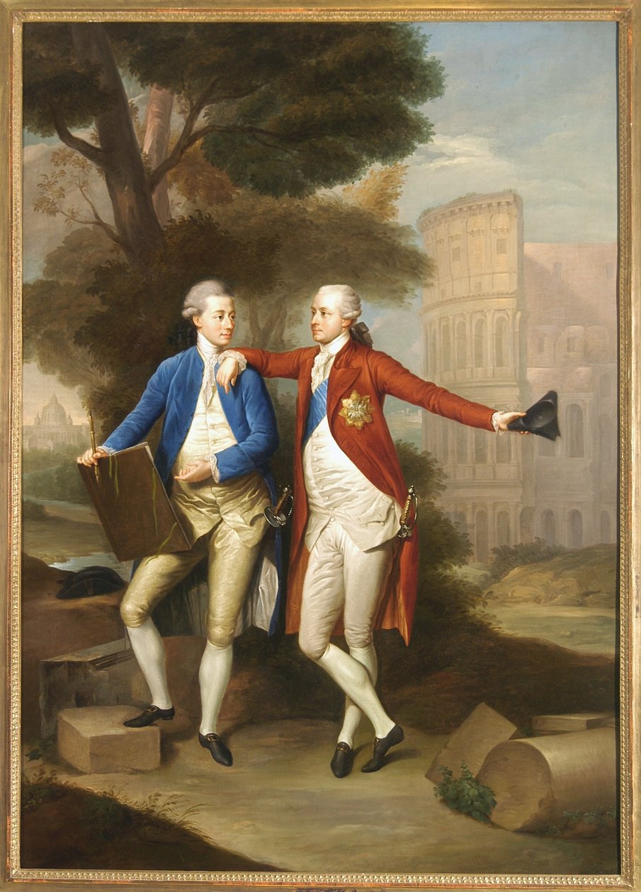 Kontlar Franciszek ve Kazimierz Rzewuski, Roma, 1772 by Anton von Maron