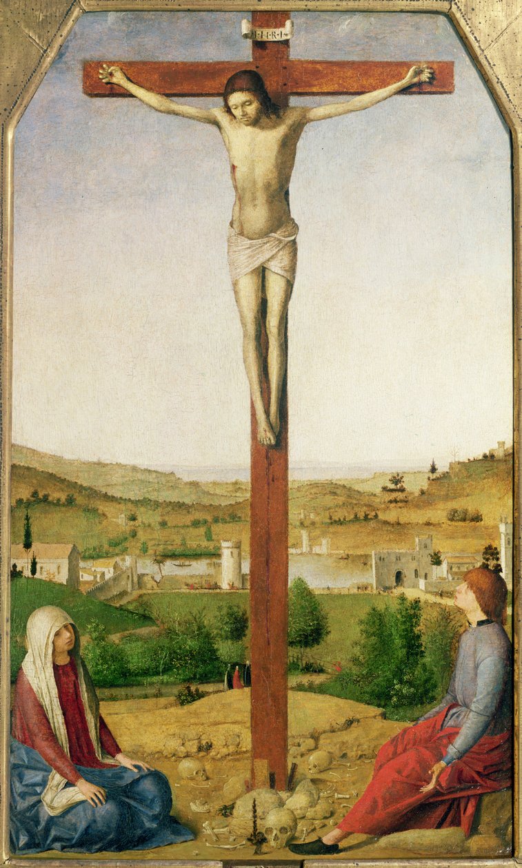 Crucifixion, 1475 (oil on wood) by Antonello da Messina