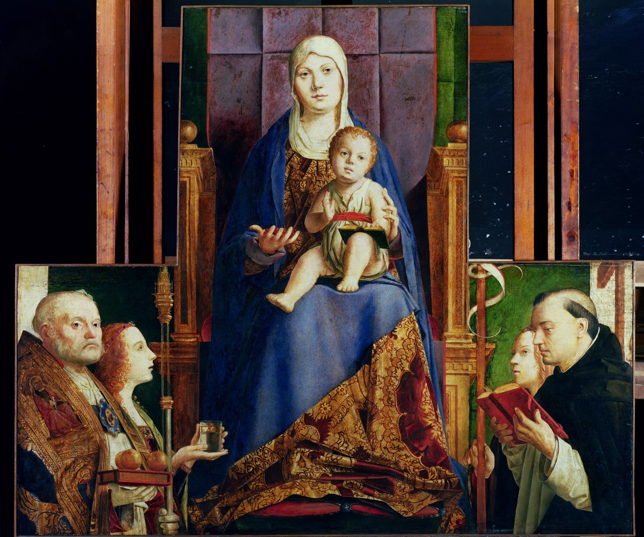 Bari Aziz Nikolaos ile Madonna by Antonello da Messina